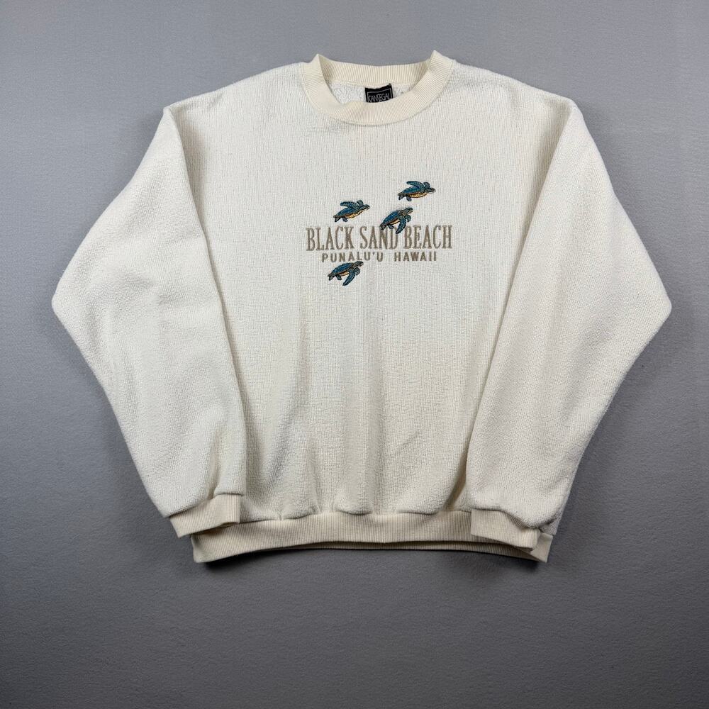 Vintage Black Sand Beach Hawaii Turtle Sweatshirt